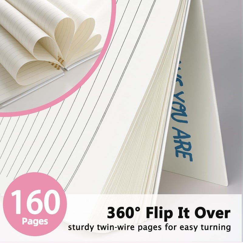 WLIANG Coquette blue Bow Christian Notebook, God Says You are Bible Journal, Preppy Journal, Preppy Gifts for Women, Bible Journaling Hardcover Spiral Notebook 80 Sheets -160 Pages 5.5x8.3 Inch - Image 3